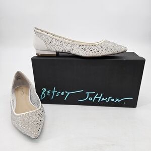 Blue by Betsey Johnson Silver Flats